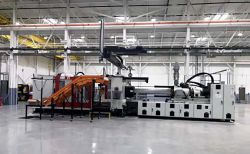 Used Milacron plastic molder 1300 ton