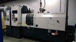 Used Demag vertical rotary plastic molder from 2000