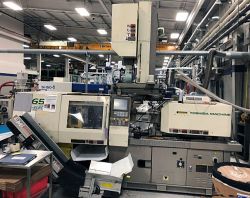 65 ton Toshiba all-electric two shot injection molder for sale from 2001