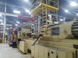 Two 2500 ton Husky used injection molders for sale from 2002