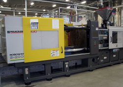 A used Cinci Roboshot all-electric plastic molder that was manufactured in 2008