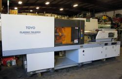 A full view of a 2000 200 ton Toyo used plastic injection molder