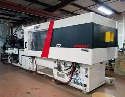 A view of a 2015 309 ton Milacron used injection molder for sale
