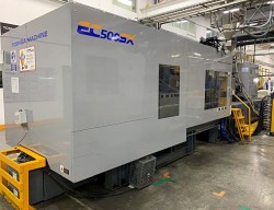 Barely used 500 ton Toshiba electric molder for sale from 2016